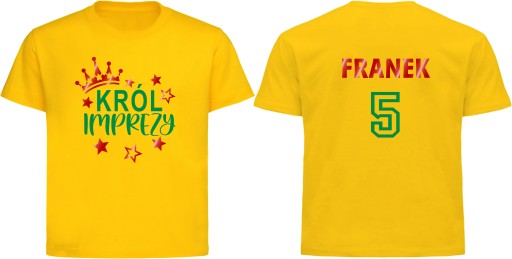 Футболка на 5 лет - Party King, ИМЯ, день рождения, микс цветов размер 116