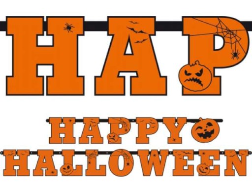 Баннер Happy HALLOWEEN, более 2 метров, оранжевый