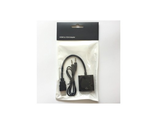 Конвертер HDMI в VGA + аудио стерео видео, черный