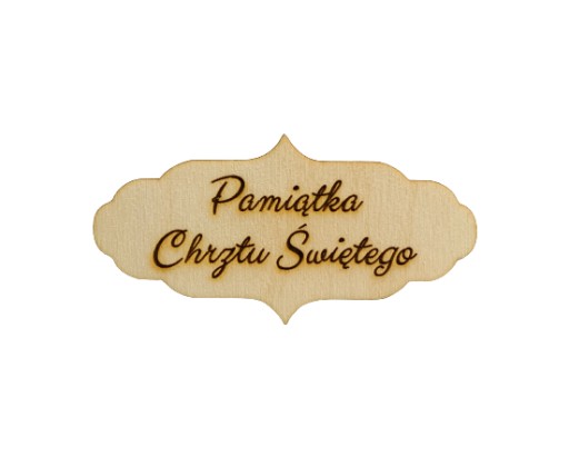 Tabliczka z napisem pamiątka chrztu click it 12 cm