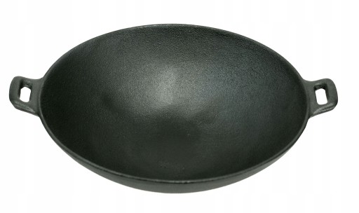 WOK PATELNIA ŻELIWNA 31cm Pokrywą INDUKCJA GAZ