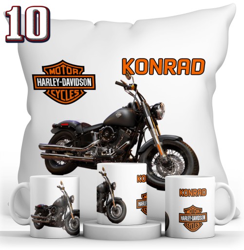 НАБОР HARLEY DAVIDSON КРУЖКА + ПОДУШКА + ИМЯ