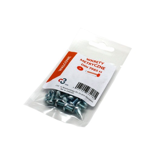 Wkręty walcowe-wypukłe M3x8 DIN 7985 oc. 20 sztuk