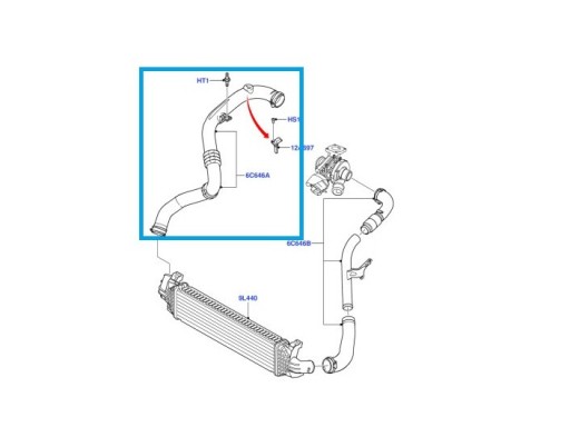 Кабель интеркулера GT-Bergmann FORD GALAXY/MONDEO IV/S-MAX 1.8TDCI | GT52