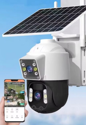 Внутренняя IP-камера, уличная 4K SOLAR CAMERA 2 LENSES