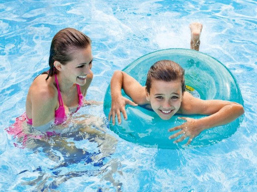 KOLOROWE MOTYLE Koło Plażowe Dmuchane do Wody Pływania Opalania Basen 35106