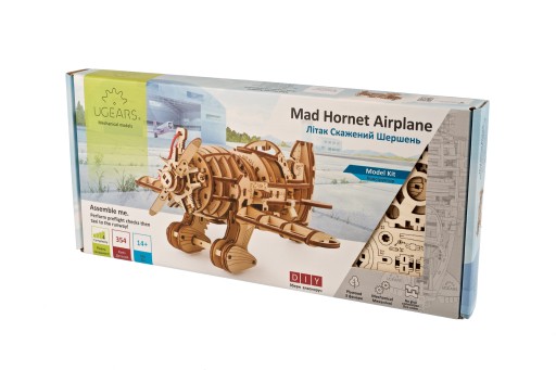 Деревянный 3D-пазл Mad Hornet uGEARS Самолет
