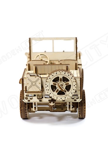 Деревянный городской джип 4x4 Механическая модель 3D-пазл