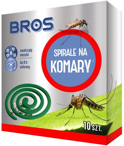 Bros Spirale Spirala Odstraszacz Komarów na Komary Meszki - 10 sztuk