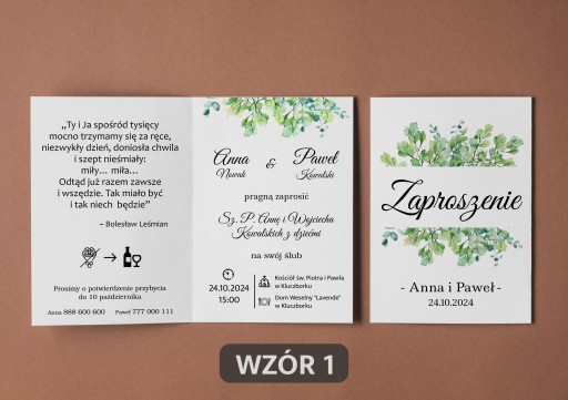 ZAPROSZENIA NA WESELE ŚLUB Z PERSONALIZACJĄ ŚLUBNE WESELNE KOPERTA EKSPRESS