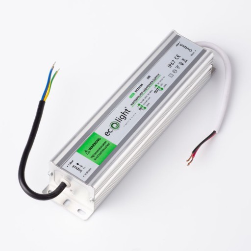 БЛОК ПИТАНИЯ ДЛЯ СВЕТОДИОДНЫХ ЛЕНТ ECOlight ВОДОНЕПРОНИЦАЕМЫЙ EC79765 12 В 120 Вт 10 А IP67