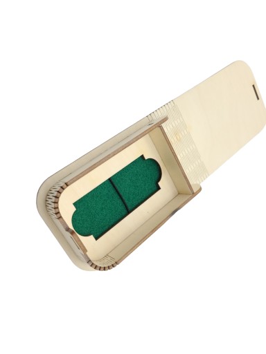 Деревянная коробочка для флешки PenDrive + гравировка
