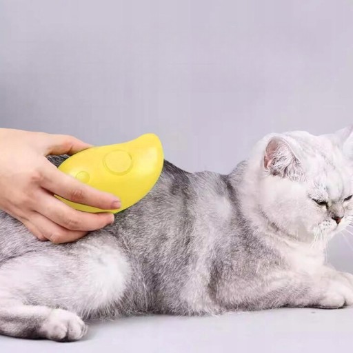 SteamyCat 3-в-1: паровая щетка с массажем для кошек Уход за кошачьей шерстью