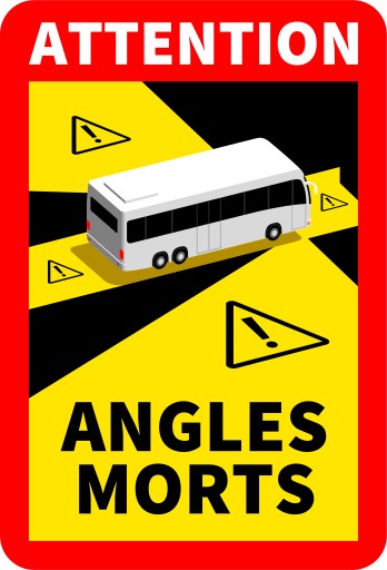 Наклейка Angles Morts «слепые зоны» BUS France