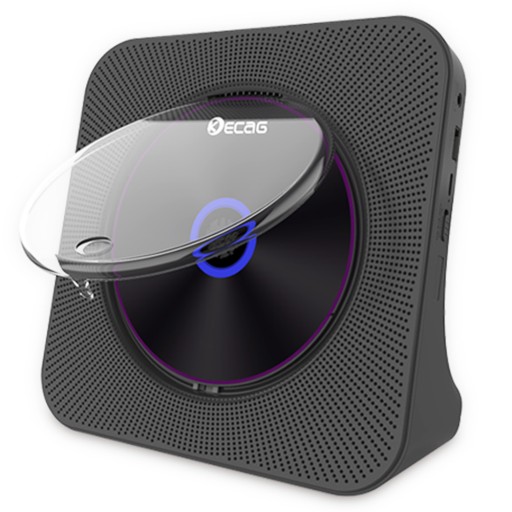 Портативный проигрыватель компакт-дисков Bluetooth FM-РАДИО Kecag KC-806 черный