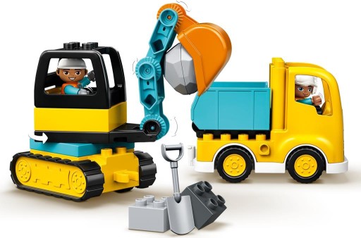 LEGO DUPLO 10931 ГРУЗОВИК И ГУСЕНИЧНЫЙ ЭКСКАВАТОР ДЛЯ ДЕТЕЙ + СУМКА