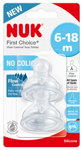 Силиконовая соска NUK FC+ для Flow Control BOTTLE