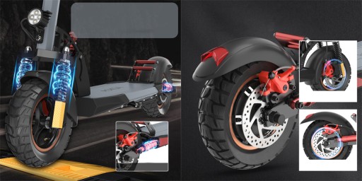 Электрический самокат AOKDA A1 800 Вт, 45 км/ч, 10 дюймов, 3 скорости
