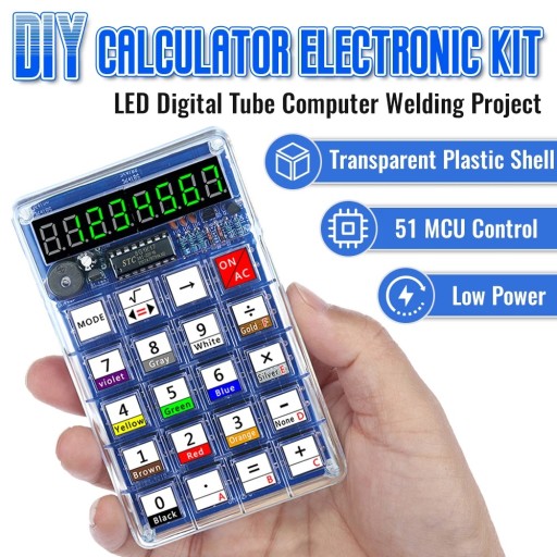 Kalkulator 7-cyfr do lutowania z obudową diy kit