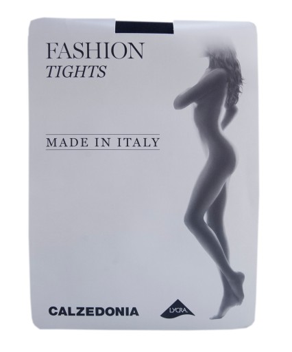 CALZEDONIA rajstopy czarne wzorzyste 3/4 M/L