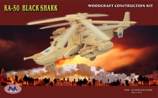 Helikopter Ka-50 składanka drewniana 3D P099