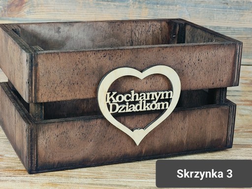 KOSZ SKRZYNECZKA PREZENT DLA DZIADKÓW DZIEŃ BABCI DZIEŃ DZIADKA NAPISY WZOR