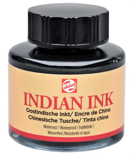 Черные чернила для рисования Talens Indian Ink 11 мл.