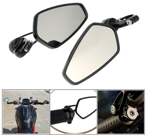 Lusterka w kierownice naked bobber cafe racer DUŻE