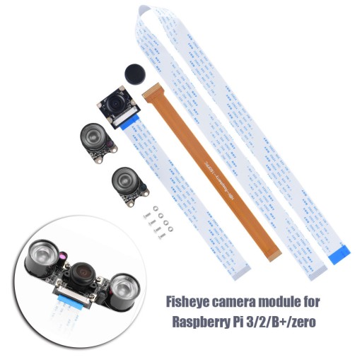 Moduł kamery 5MP z fisheye i oświetleniem dla Raspberry Pi