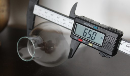 Klosz kominek cylinder szkło do lampy naftowej sygnowany śr. 31mm BELGICA
