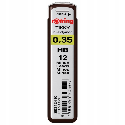 Грифели карандашные Rotring TIKKY 0,35 мм HB