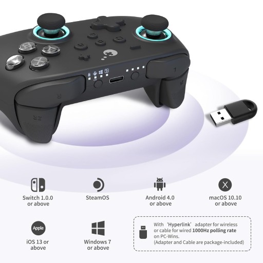 GULIKIT KK3 MAX MAGLEV DIY KLAWISZ WSTECZ CONTROLLER DO SWITCH/STEAM DECK