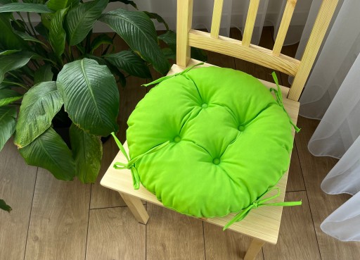 Poduszka na krzesło taboret 35cm JASNA ZIELEŃ KOŁO