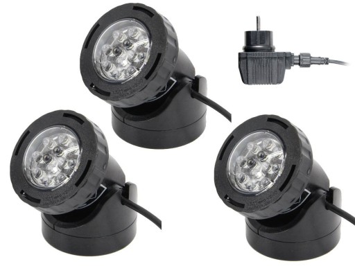 Комплект освещения лампой 3x 1W LED белый 12V для бассейнов с прудом Garden HOBBY