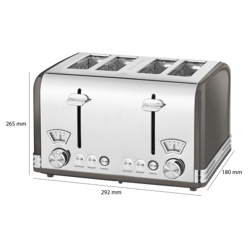 TOSTER NA 4 KROMKI PROFICOOK PC-TA ANTRACYT
