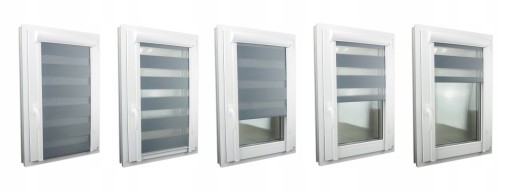 ROLETA DZIEŃ NOC W KASECIE Z PROWADNICAMI 124x130