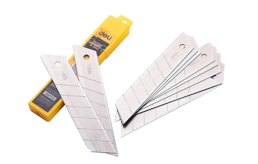 НАБОР ЗАПАСНЫХ ЛЕЗВИЙ ДЛЯ НОЖЕЙ 25 ММ DELI TOOLS, 10 ШТ.