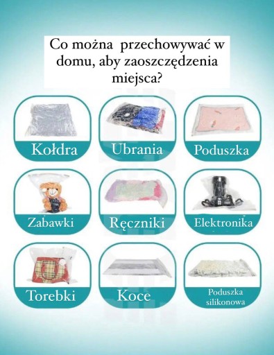 ВАКУУМНЫЙ СУМОК ДЛЯ ОДЕЖДЫ, набор из 10 шт., разные размеры.