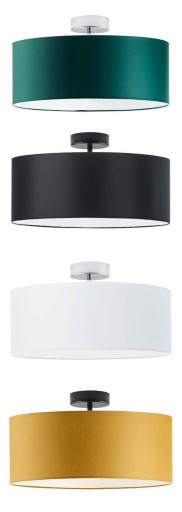 Lampa sufitowa żyrandol plafon LED abażur E27 do salonu szara BLUES 30cm