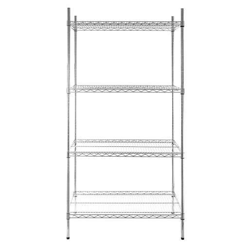 ГАСТРОНОМИЯ Проволочная складская полка, 4 ПОЛКИ, 180х120х45см Мега-М