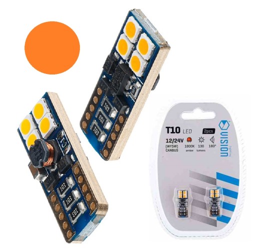 ОРАНЖЕВАЯ ЛАМПА WY5W W5W T10 СВЕТОДИОД ЯНТАРНЫЙ CANBUS