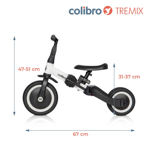 Трехколесный беговел TREMIX 4в1 длиной 12 м+