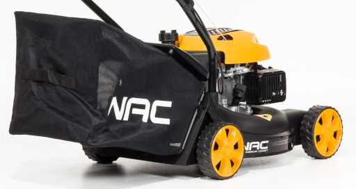 Бензиновая газонокосилка с корзиной NAC, объём 79 см³. корзина 40 л 41 см