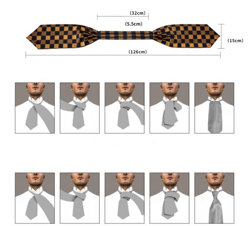Мужской комплект жаккардовых шалей Ascot, запонки POCKET CHECK, доставка24