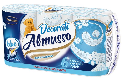 ТУАЛЕТНАЯ БУМАГА ALMUSSO DECORATO 3-СЛОЙНАЯ A'6