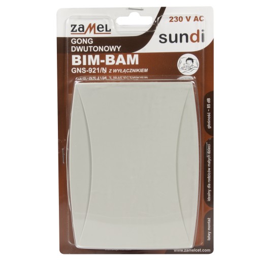 ВЫКЛЮЧАТЕЛЬ ZAMEL GONG BIM-BAM 230В GNS-921/N-SZR