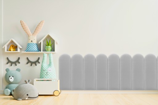 Мягкие панели Велюр FENCE 20x60 Цвет СЕРЫЙ Мягкие ограждения