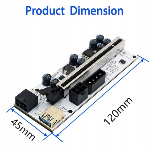 Riser 010-X GOLD | USB 3.0 | PCI-E 1x-16x | zasila