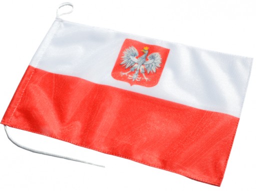 Флаг Польши 30х50 см на верёвке.