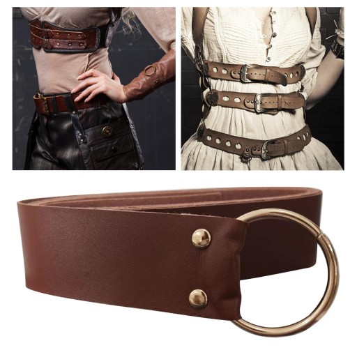 Halloweenowy uchwyt na butelkę z miksturą korkową Steampunk Cosplay skórzany pasek